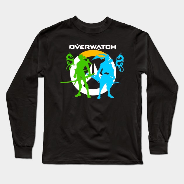 Genji and Hanzo - Overwatch Long Sleeve T-Shirt by OtakuPapercraft